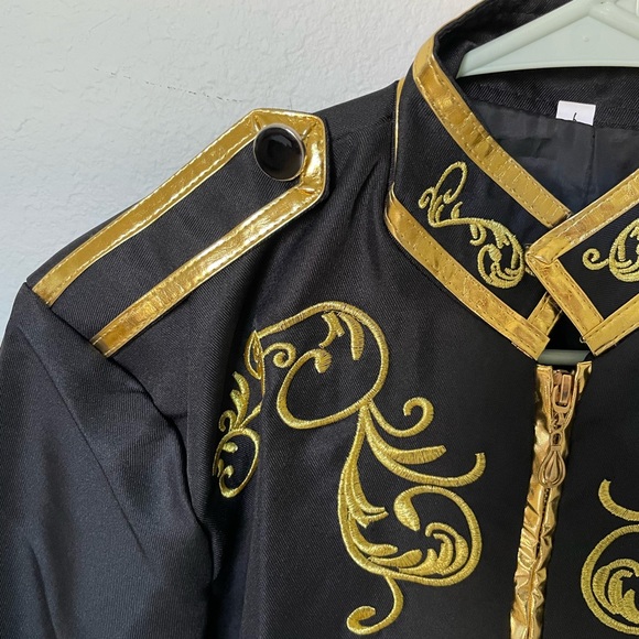 Unisex Military Blazers Prince Coats Drummer Parade Punk Officer Jacket, medium - Picture 3 of 10